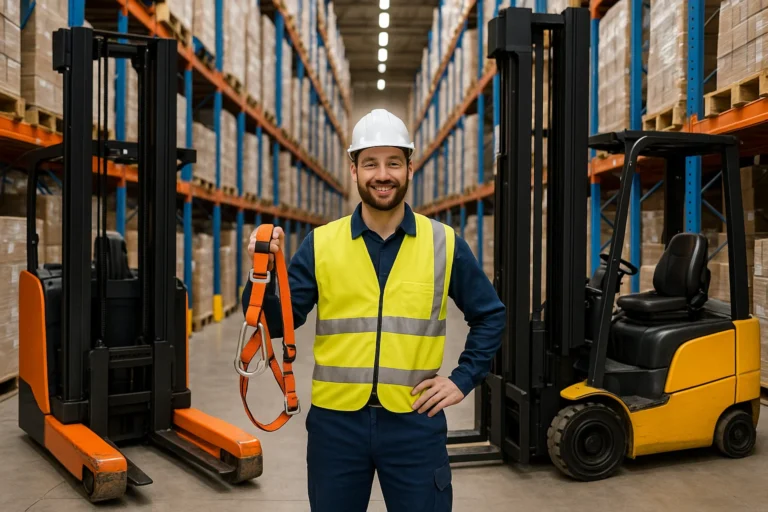 schubmaststapler hochregalstapler unterschiede abseilschulung