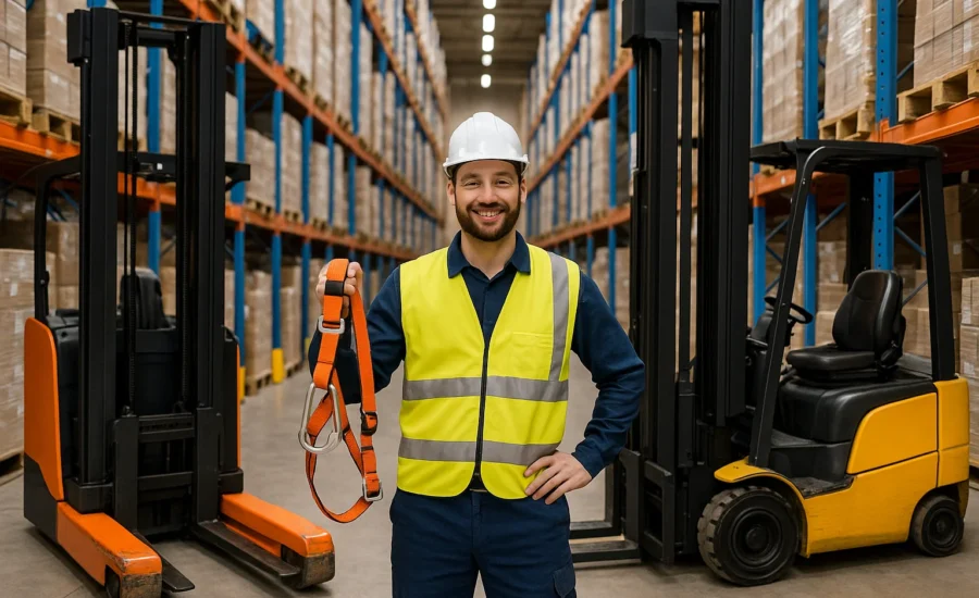 schubmaststapler hochregalstapler unterschiede abseilschulung