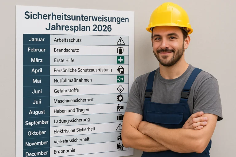 jahresplan sicherheitsunterweisungen 2026 freiburger unternehmen
