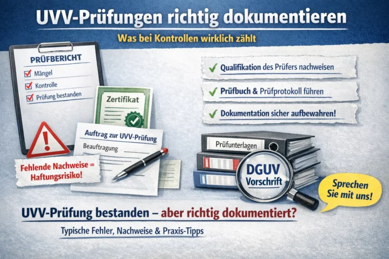 uvv pruefungen richtig dokumentieren was bei kontrollen zaehlt