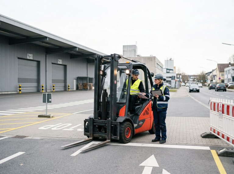 gabelstapler auf oeffentlichen strassen staplerschein fahrauftrag uvv